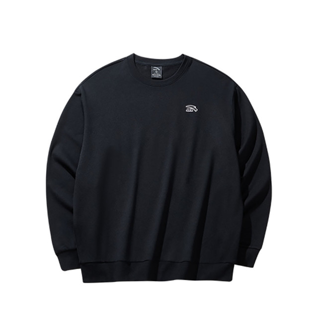 安踏 百搭卫衣男针织小logo户外春秋运动休闲打底衫套头衫