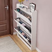 LISM创意家居翻斗家用进门口多功能简易收纳多层其他收纳柜 枫木色 50*17*115cm 三层