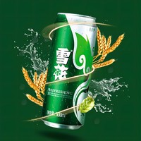 雪花 清爽啤酒 500ml*24听*2箱