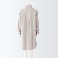 無印良品 MUJI 無印良品 大童 法兰绒 衬衫连衣裙 儿童童装 CBK06A2A 米色格纹 130