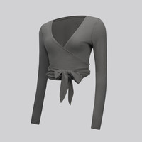 露露乐蒙lululemon丨Front-to-Back 女士前后两穿腰部裹带长袖 T 恤 LW3IDJS 卡其棕 10