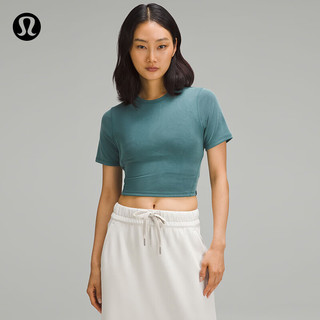 lululemon丨Soft Ribbed 女士锁孔款罗纹短袖 T 恤 LW3HW9S 蓝绿色 M /8