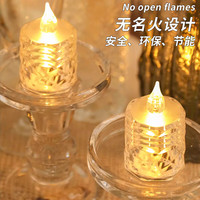 SUJIN【活动0.1】仿真电子蜡烛灯求婚烛光晚餐浪漫情调场景 泪眼电子蜡烛中号1只装