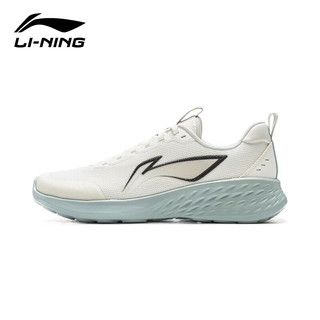 李宁（LI-NING）男鞋跑鞋运动鞋男轻羽系列轻便透气耐磨休闲鞋跑步训练运动鞋 乳白色（网面）轻云 44