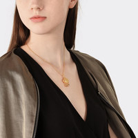 周生生 黄金吊坠 足金长命金锁 如意顺遂祝福新生礼 91005P计价 5.88克(含工费200元)