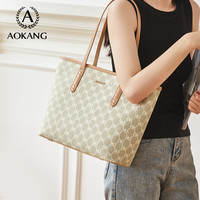 奥康2025大容量女斜挎托特包时尚百搭潮流单肩包C1 可可咖2184