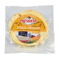 总统 PRÉSIDENT澳大利亚甜瓜芒果风味奶油奶酪(再制干酪) 125g即食涂抹奶酪