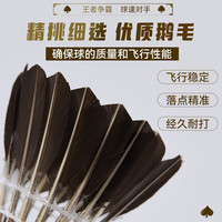 川崎(KAWASAKI)黑桃a羽毛球黑毛球12只装球超耐打飞行稳定室内外训练球 黑桃A12只 1筒