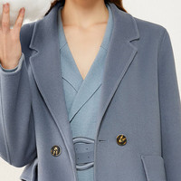 AMIIAmii极简时尚通勤全羊毛双面呢女秋新款显瘦中长款云呢外套