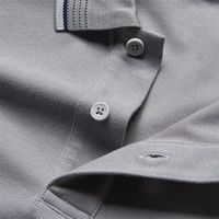 七匹狼长袖T恤男士Polo保罗衫翻领时尚轻商务休闲百搭t恤体恤衫衣服男装 003(中灰) 170/88A(L)