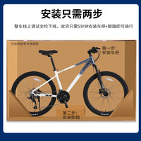 福特山地自行车男士成人女青少年变速单车 LM360 骑士灰黑L码27速 LM360-骑士灰黑-27速-线拉碟刹