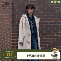 TEENIE WEENIE 小熊 女士长款牛角扣毛呢外套 M (165)