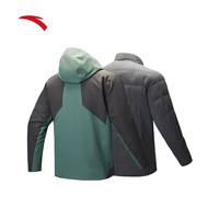 安踏（ANTA）×中国国家地理丨男士户外冲锋衣羽绒服内胆两件套152446607 缥碧绿/城堡灰-2 L（/175）