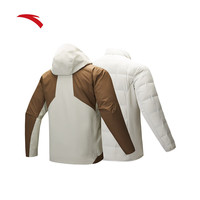 安踏(ANTA)×中国国家地理丨男士户外冲锋衣羽绒服内胆两件套152446607 青鸾灰/桑宁褐-1 3XL(/190)