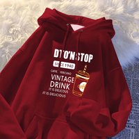 本命年蛇年衣服红色女士卫衣秋冬季加绒加厚2025连帽外套上衣 加绒-183（沙漠汽车） L