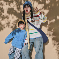 Gap男女童2025春季重磅印花logo连帽卫衣儿童装外套673804 蓝色 140 cm(10-11岁)亚洲尺码