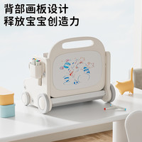 儿童书架绘本架宝宝玩具收纳小推车置物架可移动家用飘窗桌面书柜