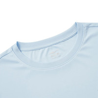 鸿星尔克男童短袖儿童t恤简约短袖百搭男童t恤中大童儿童短袖 天青蓝 160 160cm