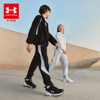 安德玛(Under Armour)童裤男女童春夏速干梭织长裤运动休闲梭织长裤儿童裤子 黑色 170