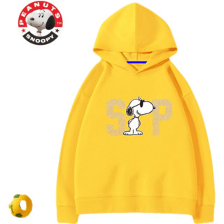 史努比（SNOOPY）童装春秋款男童女童纯棉卫衣运动百搭小孩连帽儿童上衣休闲潮牌 帽衫-天蓝色-骑单车 150