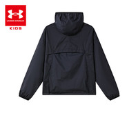 安德玛(Under Armour)儿童外套女童薄款舒适凉感宽松外套夏季童装凉感外套 黑色 130
