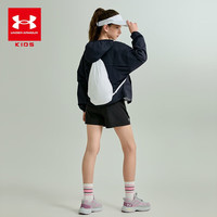 安德玛(Under Armour)儿童外套女童薄款舒适凉感宽松外套夏季童装凉感外套 黑色 165