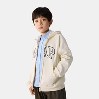 Gap【大小童同款】男女童2025春季logo连帽卫衣儿童装687286 象牙白 100 cm(2-3岁)亚洲尺码