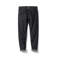 XOFO 2025年新款黑色男士春秋款牛仔裤子直筒小脚锥形长裤美式赤耳丹宁