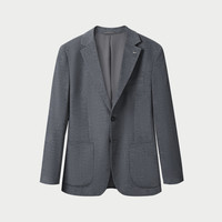 HLA/海澜之家轻商务经典系列西服24秋季新含绵羊毛胸针点缀上衣男 藏青08 180/96A