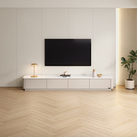 全友家居 现代简约电视柜客厅储物柜钢化玻璃台面靠墙落地桌子
