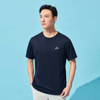 伯希和（Pelliot）户外快干t恤男24春夏宽松短袖运动速干衣跑步百搭圆领T恤 【男】藏蓝色 L