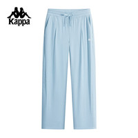 卡帕（Kappa）背靠背女子运动长裤25春夏冰蓝色梭织休闲户外裤子K0F42AK70D 银币蓝-8012 XL