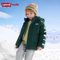 李维斯 Levi's 儿童羽绒服冬季新款男童女童加厚外套童装面包服 梧桐绿 140 /68