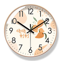 金格羽挂钟客厅家用轻奢现代简约时钟个性创意挂饰钟表 禅意 12英寸