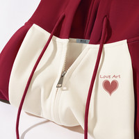 雪中飞 SNOWFLYING卫衣外套女春秋2025女士撞色连帽开衫中宽松上衣PC 咖色17138F 160/84A