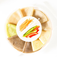 小灶粮低脂全麦荞麦卷饼早餐速食代餐粗粮手抓饼杂粮卷饼皮粗粮煎饼 【南瓜+菠菜+紫薯】3斤