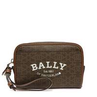 BALLY 中古99新BALLY/巴利女士多棕色牛皮手拿包通勤拉链