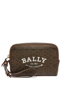 BALLY 中古99新BALLY/巴利女士多棕色牛皮手拿包通勤拉链