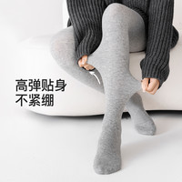 Enjoy it云朵棉连裤袜女秋冬外穿黑色显瘦春秋格雷系灰色打底裤袜
