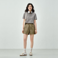 京东京造京东京造短袖女T恤纯棉女士t恤2025春季女装打底衫白小T 浅灰色 M M (165/84A)100~115斤