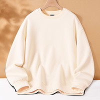 【粉丝】雪中飞 SNOWFLYING卫衣女春秋薄款2025大码胖mm圆领潮外套PC 【春秋款】奶白色236F 170/92A