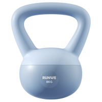 帝威壶铃男士软体提壶哑铃家用铃壶器材抗摔提臀翘臀深蹲运动训练 8kg 蓝色