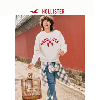 HOLLISTER25春季新款抓绒美式宽松情侣卫衣男装女装KI322-4220