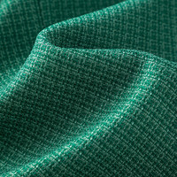 晚白【直降】粗花呢气质小香风通勤减龄休闲短款外套女 绿色 S