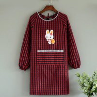 米静子初 mijozichu 围裙厨房家用餐饮专用罩衣男款冬季大褂长款反穿护衣长袖工作服女