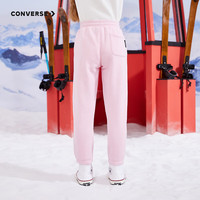 Converse匡威童装女童加绒针织长裤儿童休闲裤运动裤 朝霞粉 130 /56 【身高116-122cm】 130/56