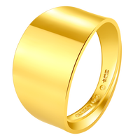卡铂亚卡铂亚 戒指男戒 999足金光面戒指 男款 面宽约1.2厘米