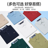 七匹狼短袖T恤男夏季冰丝凉感抗菌翻领商务男士POLO保罗打底衫休闲男装 803(本白)-5A抗菌冰爽 185/100A/XXXL