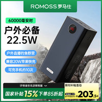 罗马仕 PEA57 移动电源 黑色 57000mAh Lightning/Type-C/Micro-B 22.5W 双向快充 线充套装