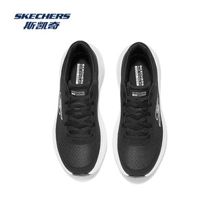 斯凯奇（Skechers）纵云跑鞋2025春季男女同款超轻缓震透气专业公路跑步鞋 男款-黑色/白色/BKW 42